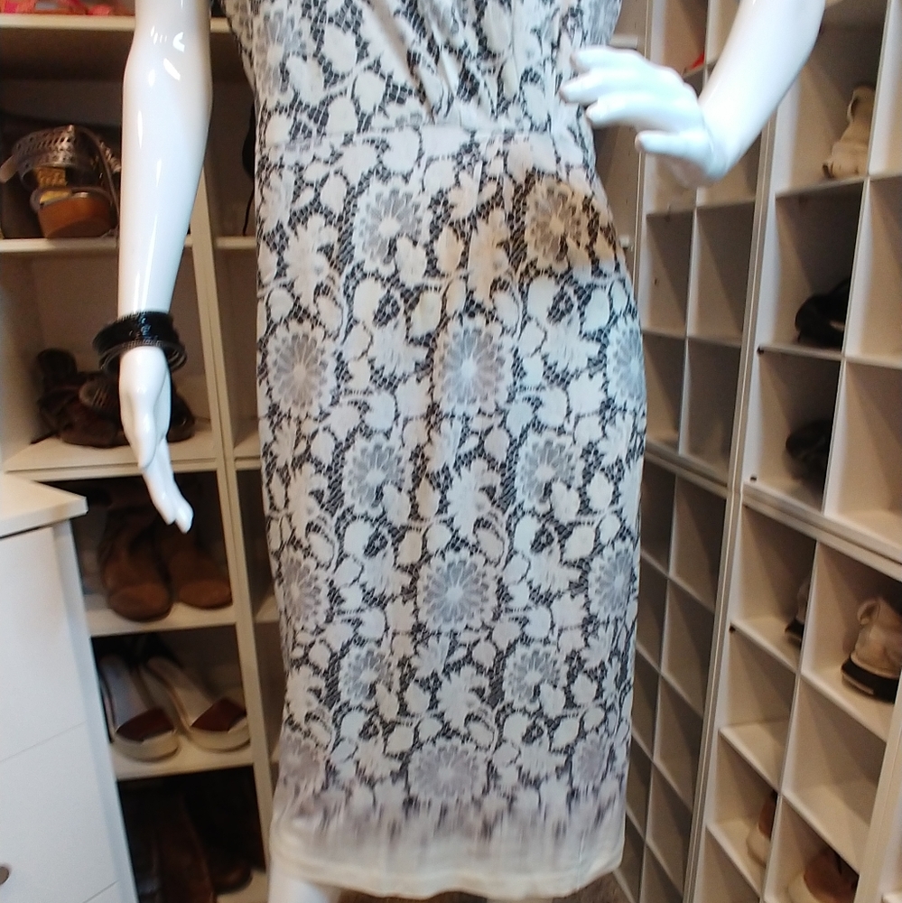 CLEMENTS RIBEIRO PRINT SLEEVELESS DRESS 10 - Picture 5 of 9